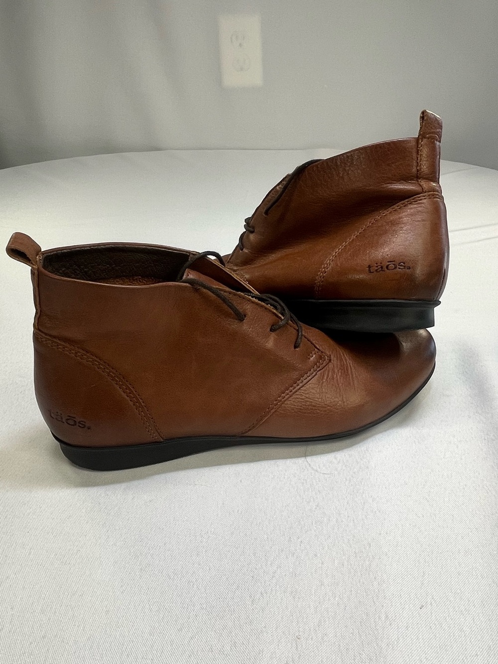 Taos Robin Ankle Brown Leather Lace Up  Women’s Shoes Boots Size 8-8.5 EU 39